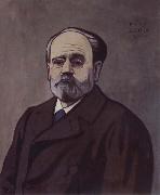 Felix Vallotton Portrait decoratif of Emile Zola Spain oil painting artist